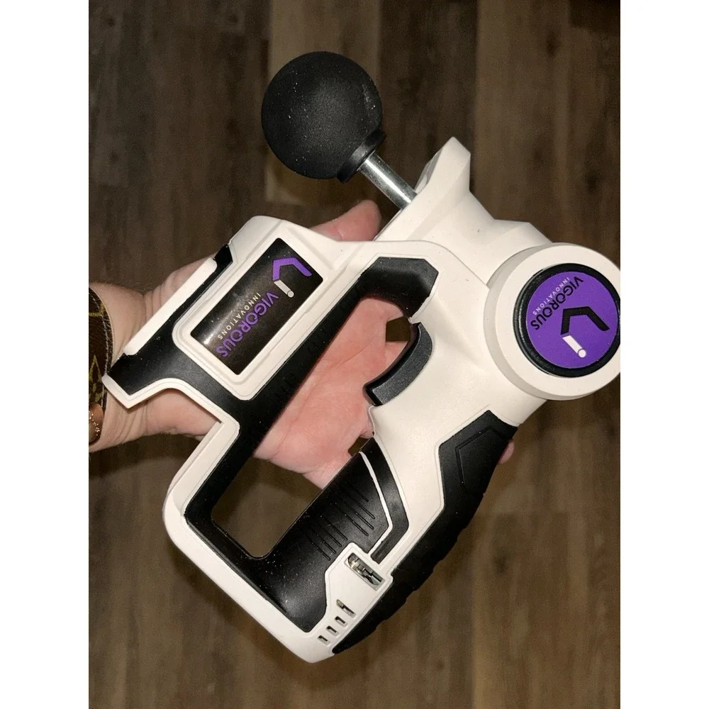 Personal Percussion Massage Gun VI Handheld Deep Muscle Massager & 2 Batteries